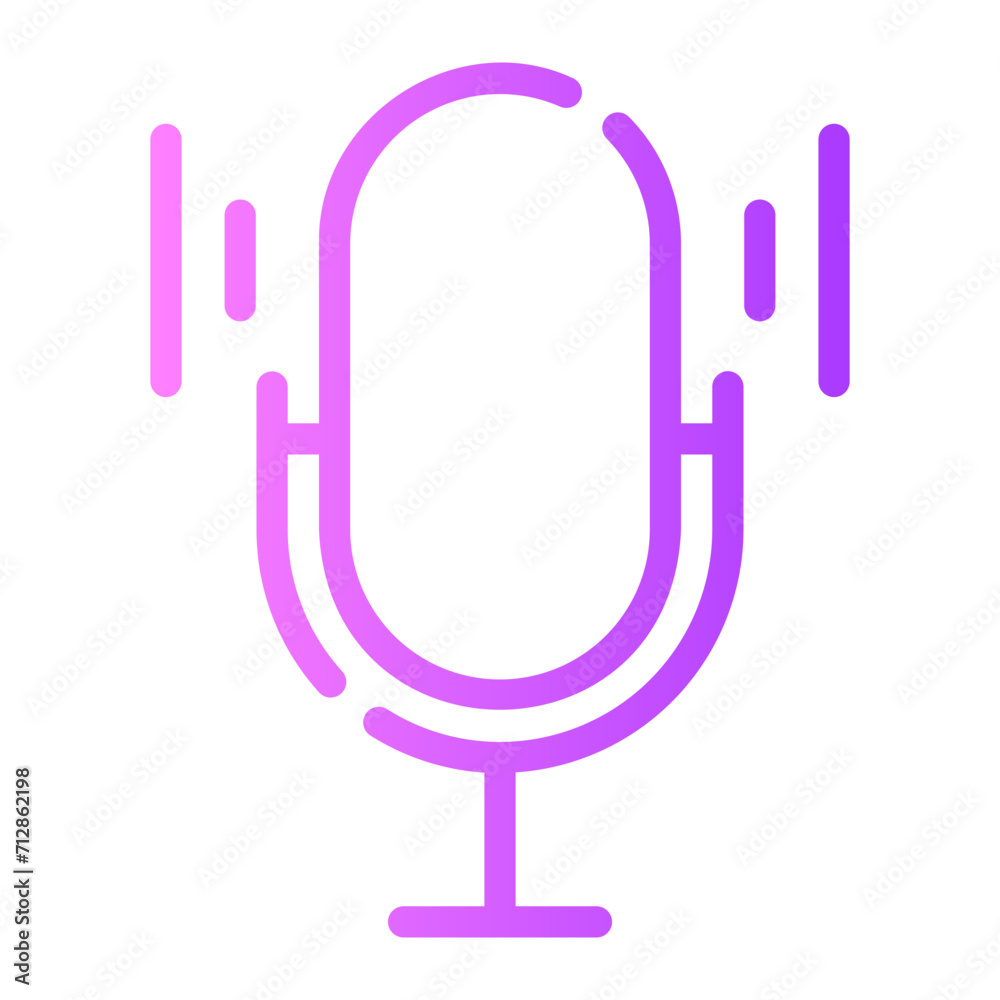 microphone Line Gradient Icon microphone Line Gradient Icon