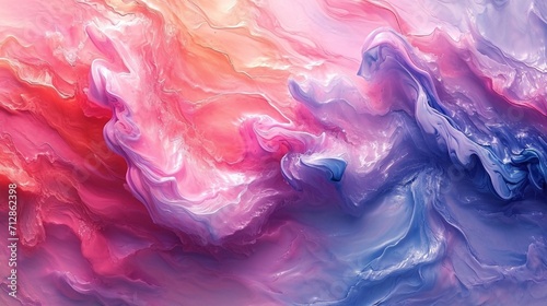 A surreal blend of pastel shades, creating a dream-like ambiance. Soft pinks, purples, and blues overlap in a fluid, abstract composition, evoking a sense of calm and whimsy.