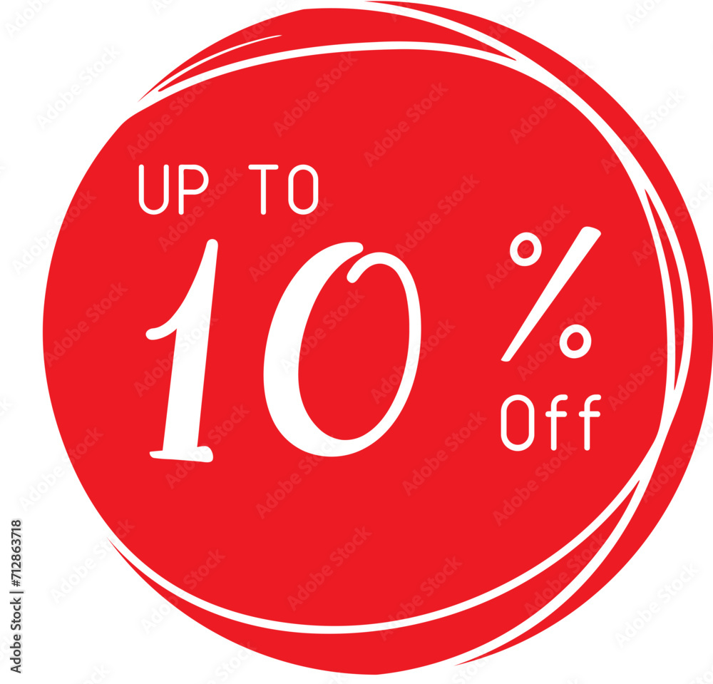 Red 10 percent off discount promotion Red 10 percent off discount promotion