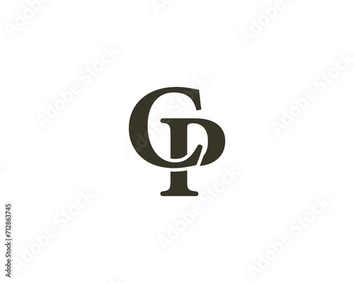 CP logo design vector template