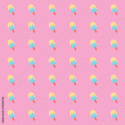 Ice cream pattern vector wallpaper background