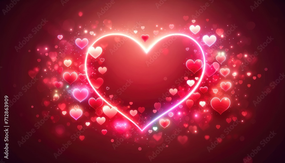 Valentine's Day Heart Made of Sparkling Lights Valentine's Day Heart Made of Sparkling Lights