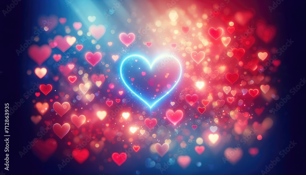 Valentine's Day Heart Made of Sparkling Lights