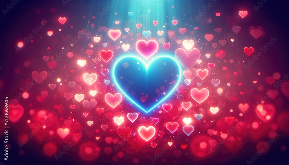 Valentine's Day Heart Made of Sparkling Lights Valentine's Day Heart Made of Sparkling Lights
