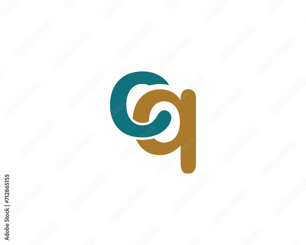 CQ logo design vector template CQ logo design vector template