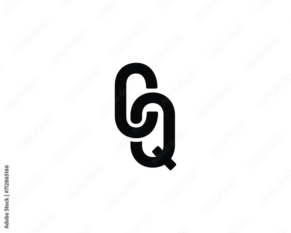 CQ logo design vector template CQ logo design vector template