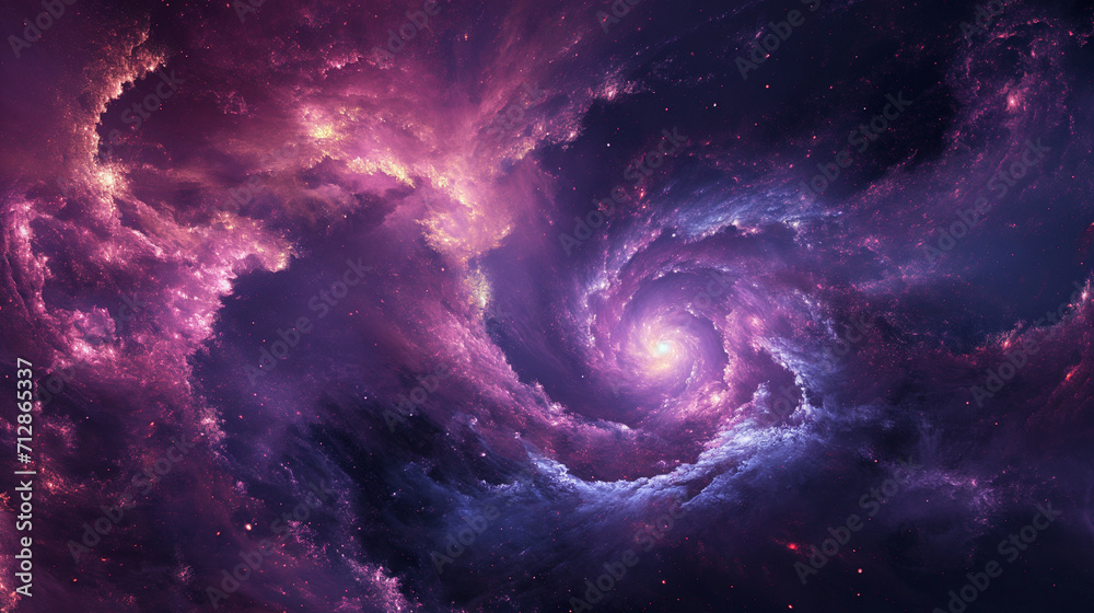 Celestial tapestry adorned with cosmic wonders, a cascade of space dust in an otherworldly galaxy.