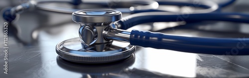 a stethoscope laying on a table photo