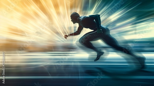 a man in a suit running © progressman