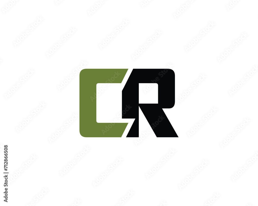 CR logo design vector template