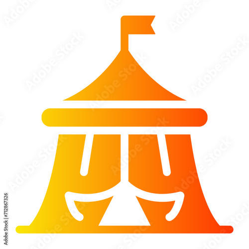circus tent Gradient icon