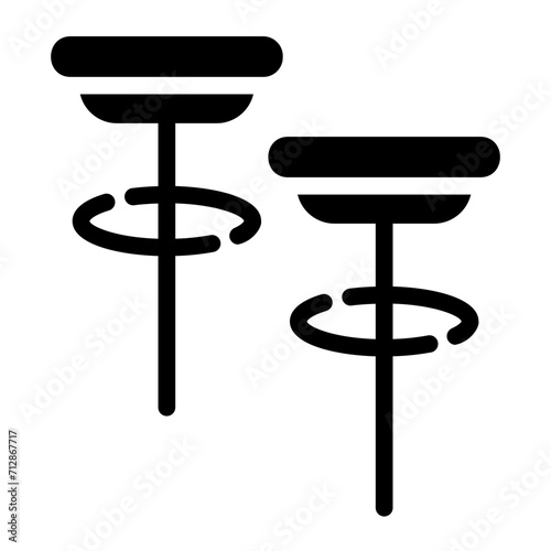 spinning plates Solid icon photo