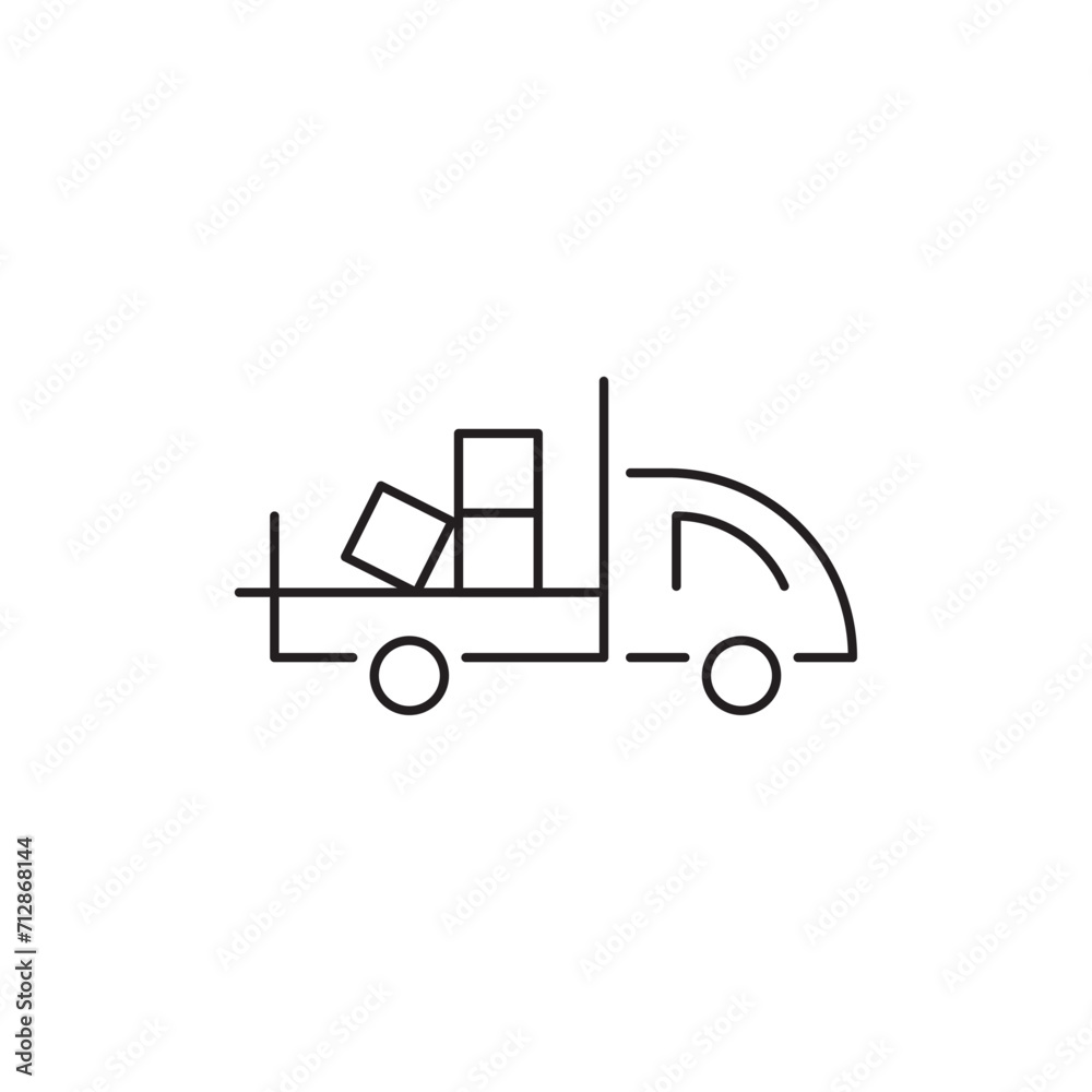 Streamlined e-commerce experience a distinctive set of minimal thin line web icons for online shopping and efficient delivery comprehensive outline icons collection in simple vector illustration