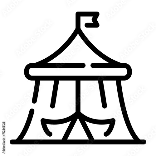 circus tent Line Icon