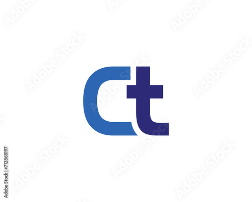 CT Logo design vector template
