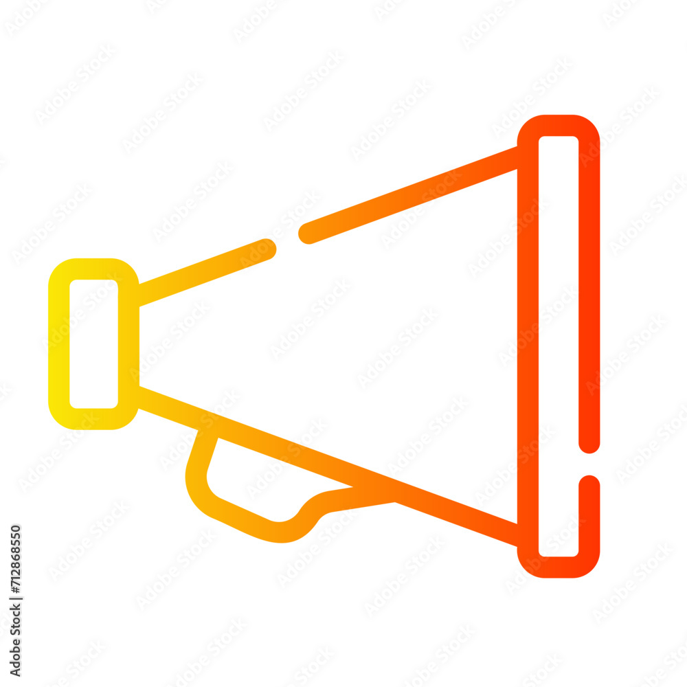 megaphone Line Gradient Icon megaphone Line Gradient Icon