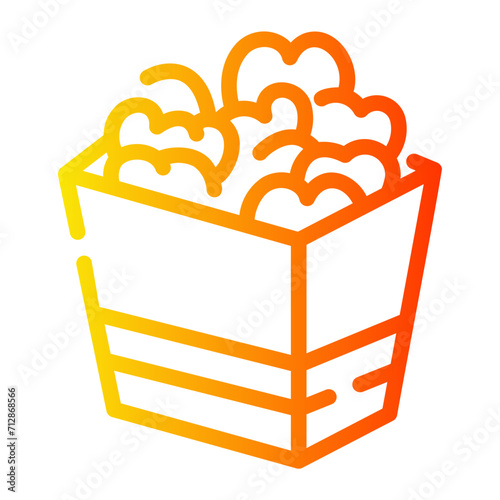 popcorn Line Gradient Icon