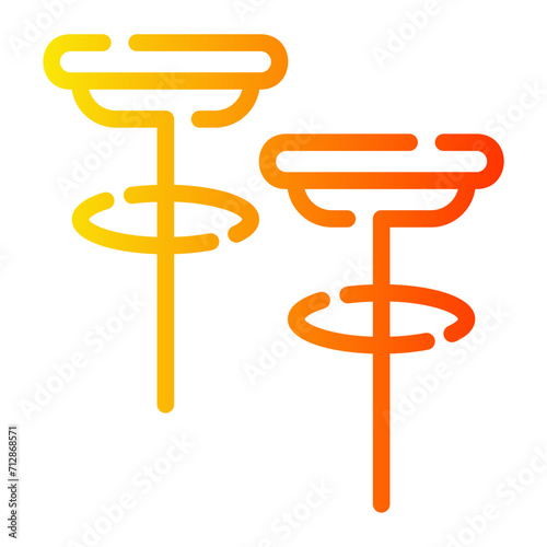 spinning plates Line Gradient Icon
