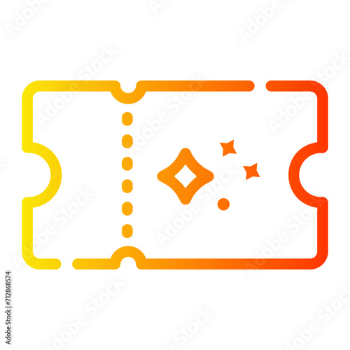 ticket Line Gradient Icon