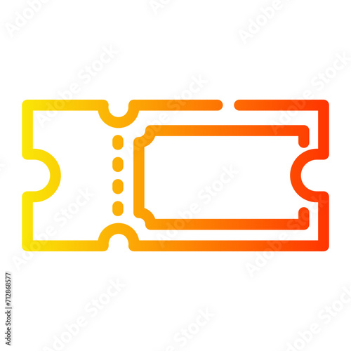 ticket office Line Gradient Icon