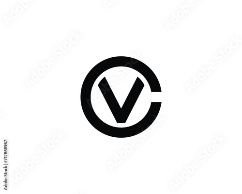 CV VC Logo design vector template