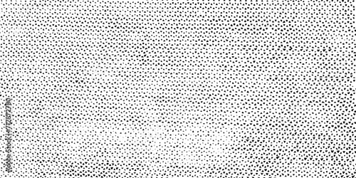 Black grainy halftone texture isolated on white background. Dust overlay. Dark noise granules. Digitally generated image. Vector design elements.