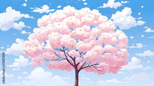 an image of a tree with pink flowers © Lily