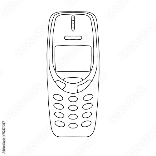 mobile phone isolated on white