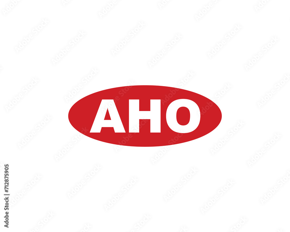 AHO logo design vector template AHO logo design vector template
