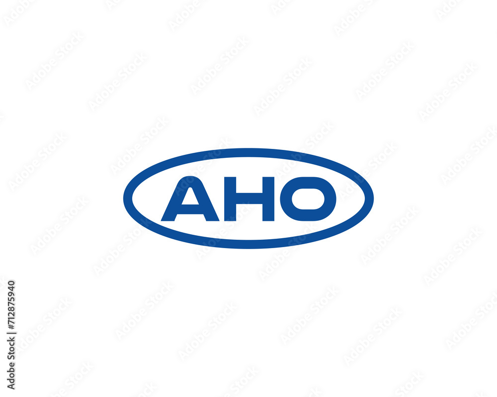 AHO logo design vector template AHO logo design vector template