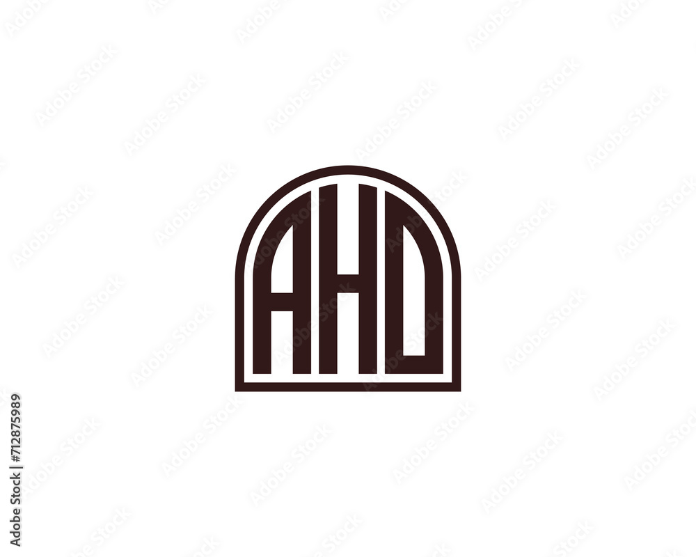 AHO logo design vector template