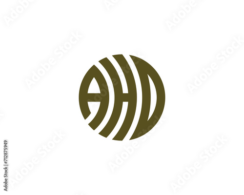 AHO logo design vector template photo