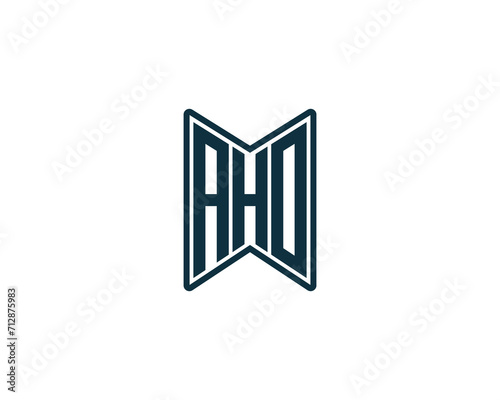 AHO logo design vector template photo
