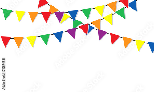 Pride month of LGBTQ background with confetti, poster, banner, greeting card.