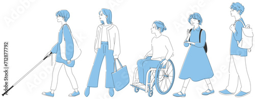 多様性・障害を持ったり持たなかったりする若者たちセット
