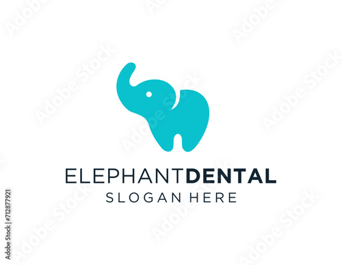 The logo design is about Elephant Dental and was created using the Corel Draw 2018 application with a white background.