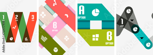 Set of infographic lines poster backgrounds. Vector illustration For Wallpaper, Banner, Background, Card, Book Illustration, landing page