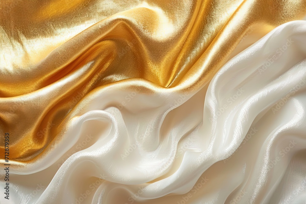 Obraz premium Abstract luxury minimalist gradient wallpaper pattern texture in pantone gold and white, platinum frosting.