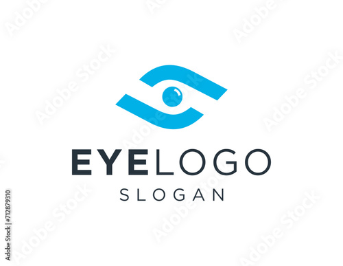 The logo design is about Eye and was created using the Corel Draw 2018 application with a white background.