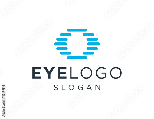 The logo design is about Eye and was created using the Corel Draw 2018 application with a white background.