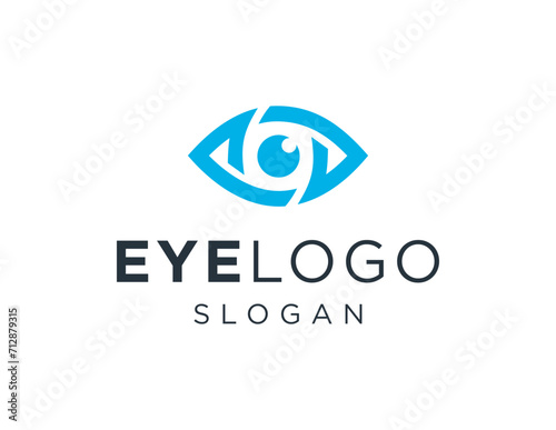 The logo design is about Eye and was created using the Corel Draw 2018 application with a white background.