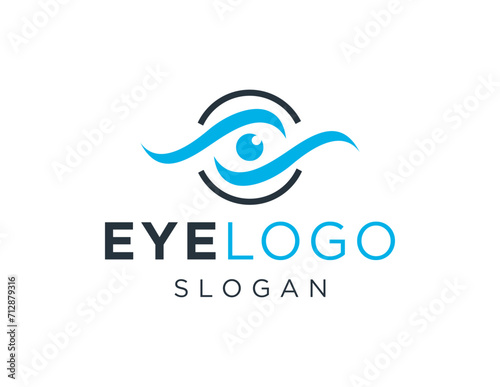 The logo design is about Eye and was created using the Corel Draw 2018 application with a white background.