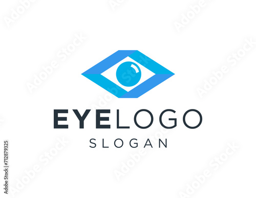 The logo design is about Eye and was created using the Corel Draw 2018 application with a white background.