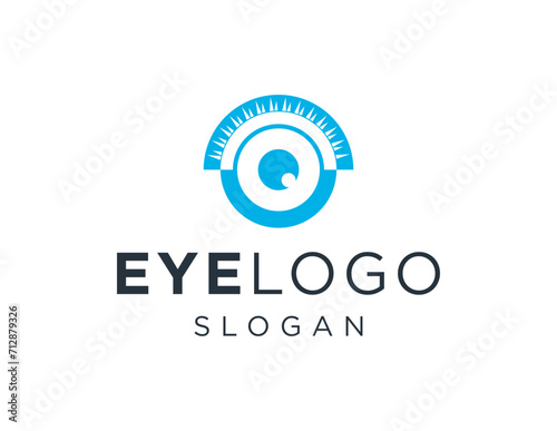 The logo design is about Eye and was created using the Corel Draw 2018 application with a white background.