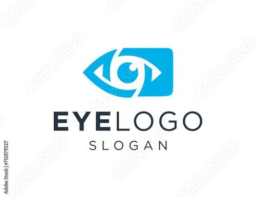 The logo design is about Eye and was created using the Corel Draw 2018 application with a white background.