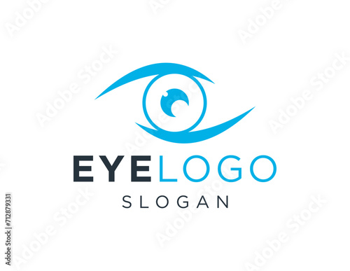 The logo design is about Eye and was created using the Corel Draw 2018 application with a white background.
