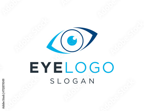 The logo design is about Eye and was created using the Corel Draw 2018 application with a white background.