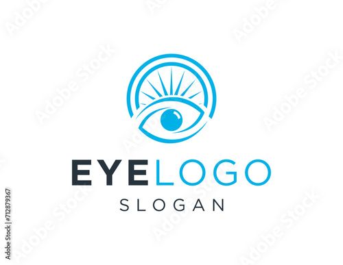The logo design is about Eye and was created using the Corel Draw 2018 application with a white background.