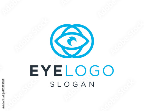The logo design is about Eye and was created using the Corel Draw 2018 application with a white background.