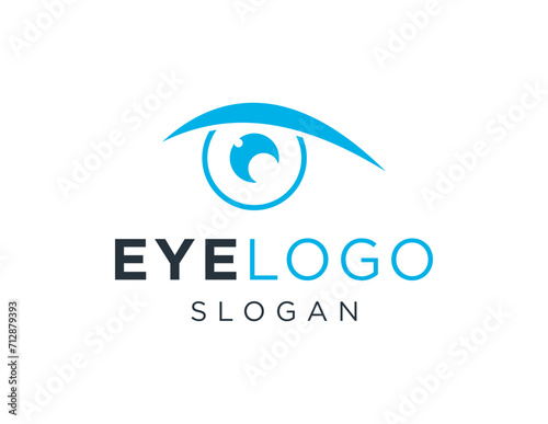 The logo design is about Eye and was created using the Corel Draw 2018 application with a white background.